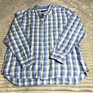 Tommy Bahama trim fit  men’s size‎ 3xL
Blue plaid button up